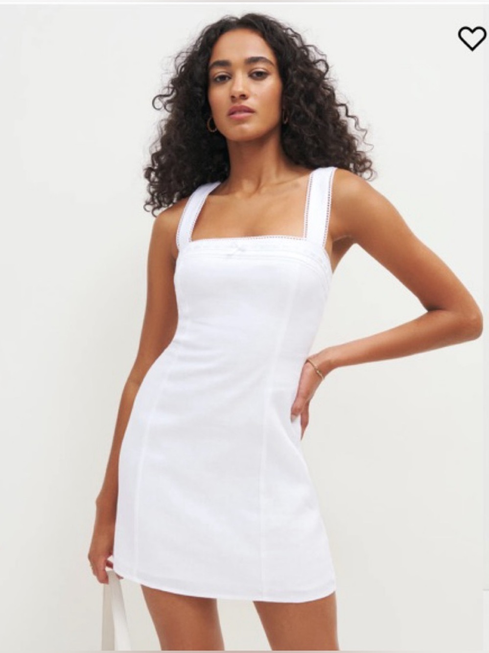 NWT - Reformation Elana Linen Dress - White